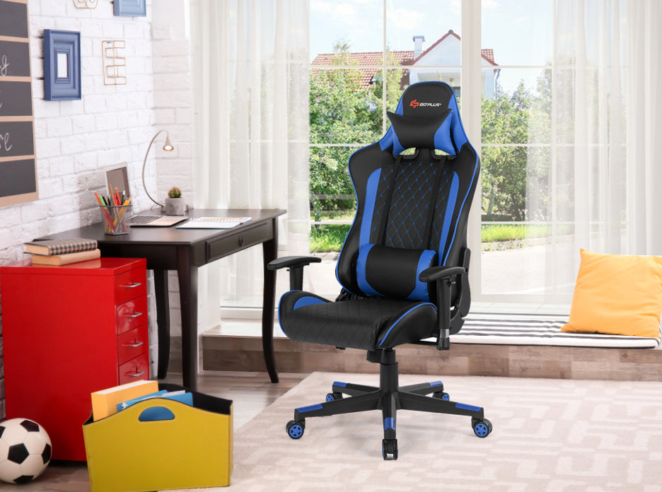 Gaming Chair with Footrest Massage Ergonomic Office Computer Game