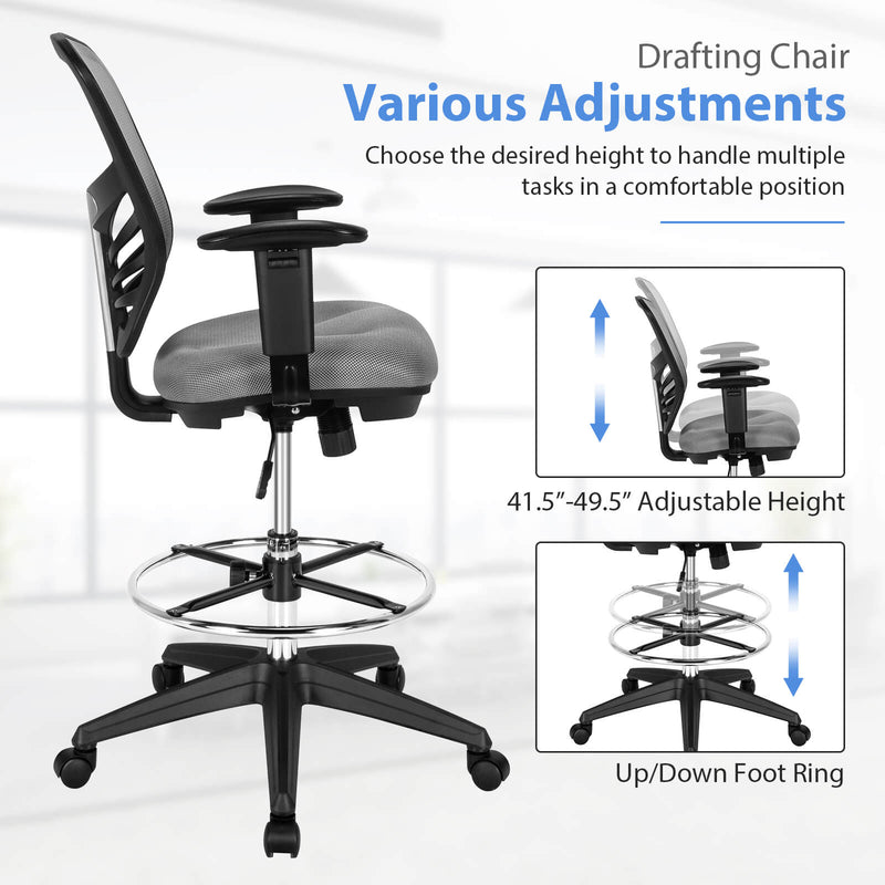 Load image into Gallery viewer, Ergonomic Tall Drafting Office Chair
