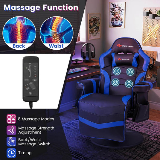 ergonomic massage gaming chair recliner